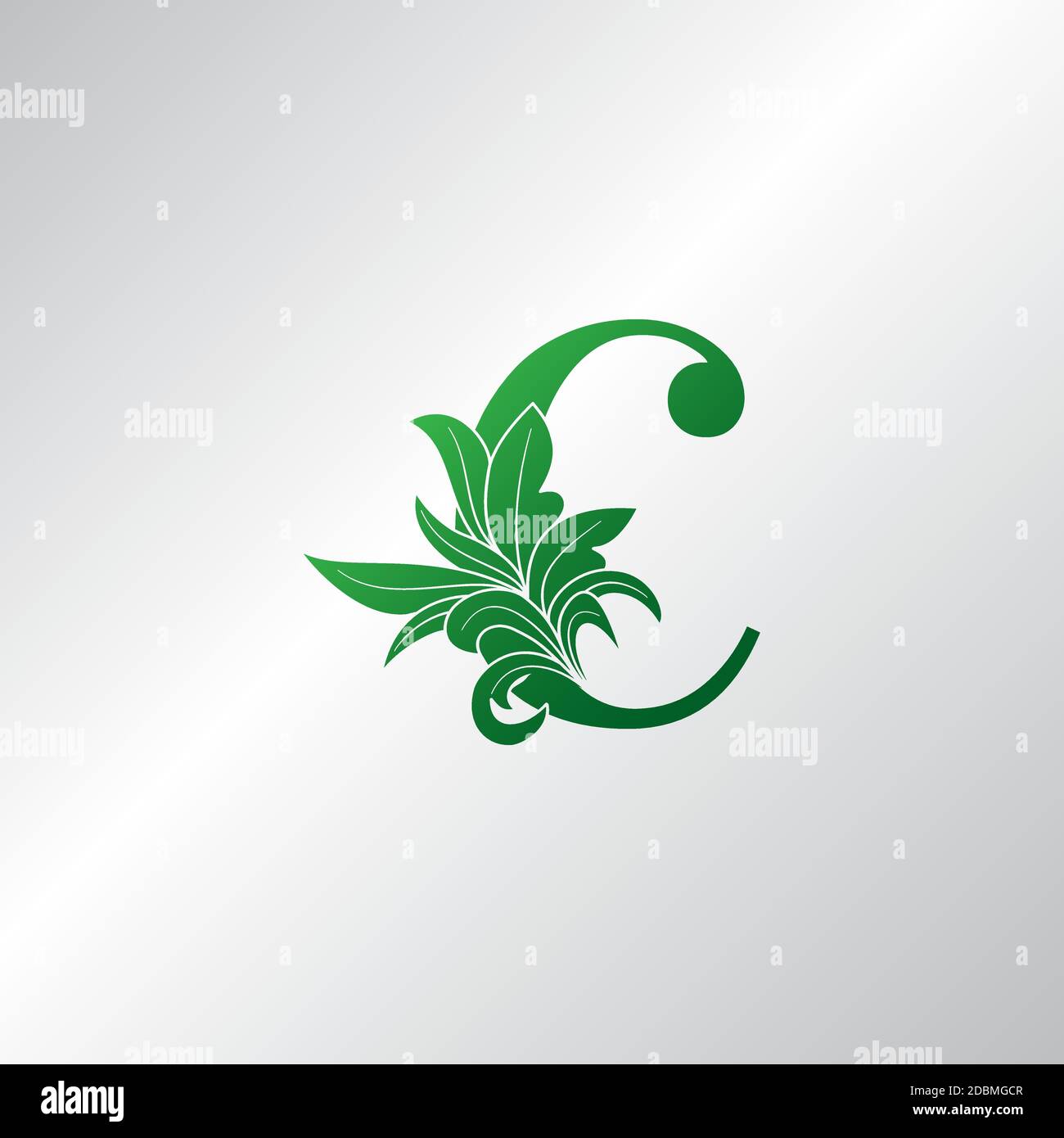 Letter C Monogram Nature Green Leaves Logo Icon Vector Design Concept ...