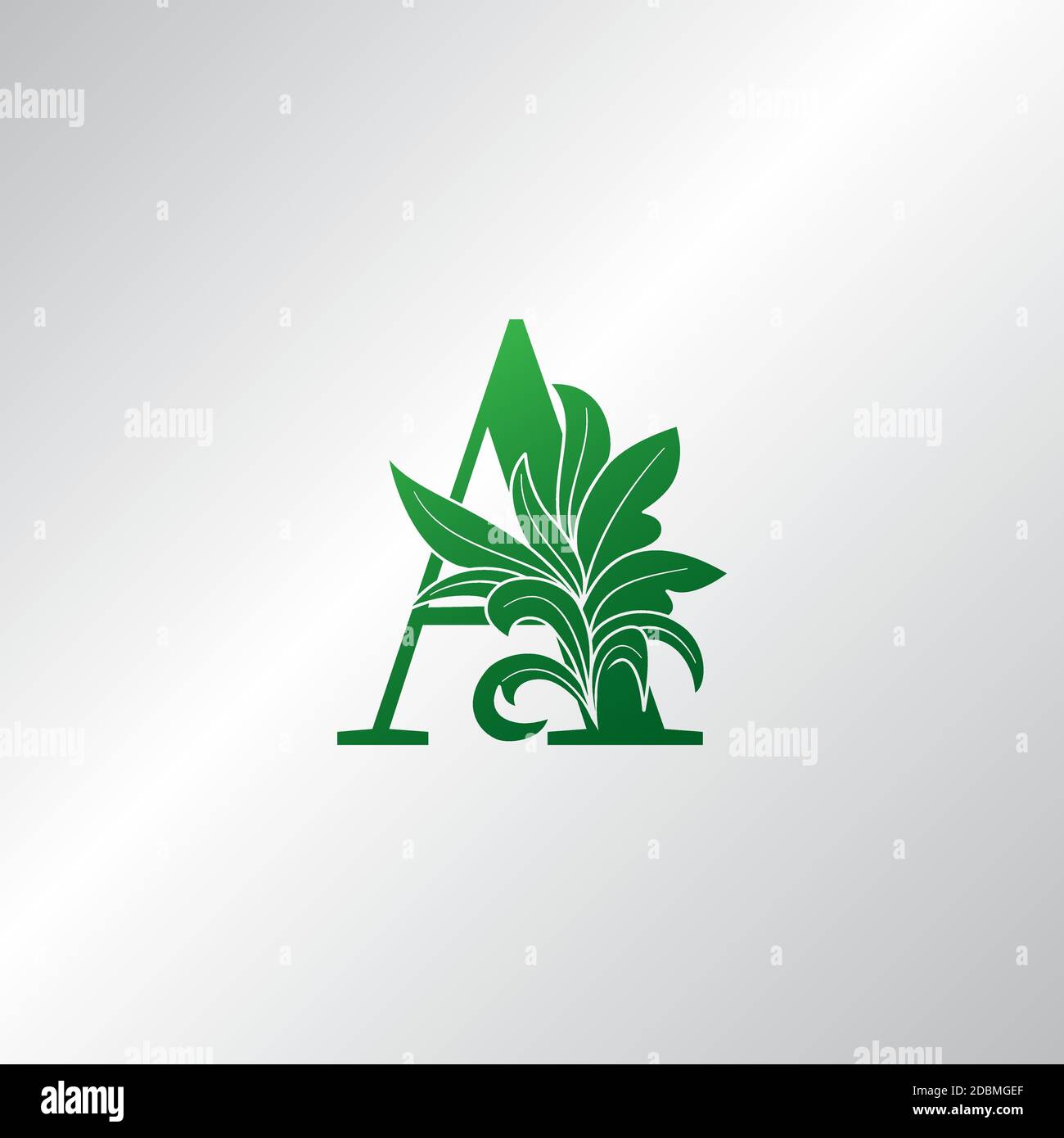 Letter A Monogram Nature Green Leaves Logo Icon Vector Design Concept ...