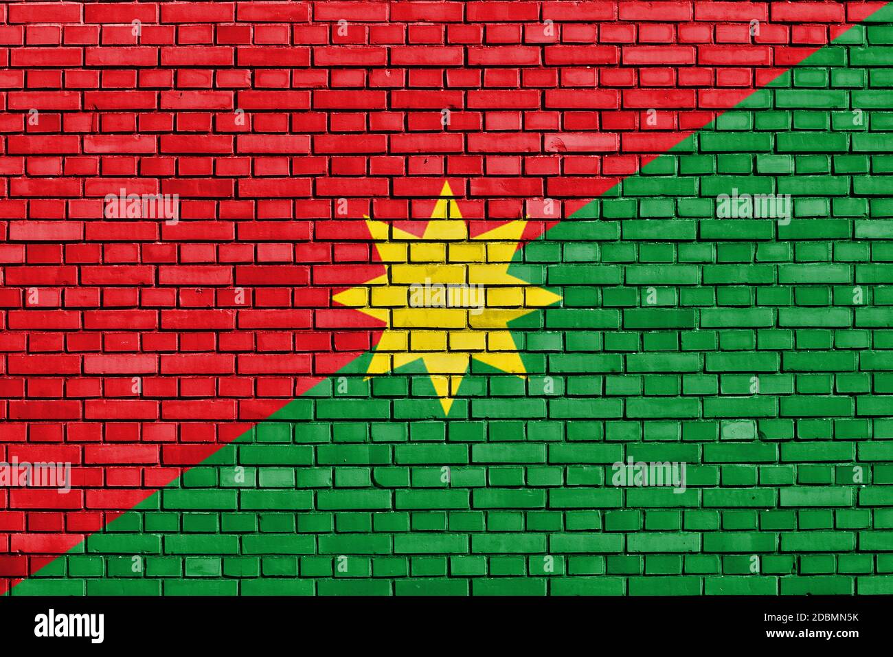 flag of Casanare painted on brick wall Stock Photo