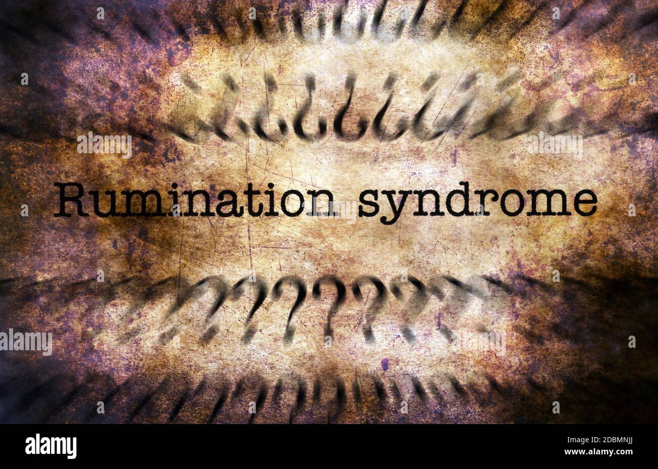 Rumination syndrome grunge concept Stock Photo