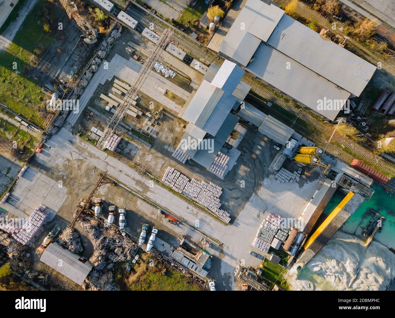 Industrial zone equipment for production of cement concrete plant of