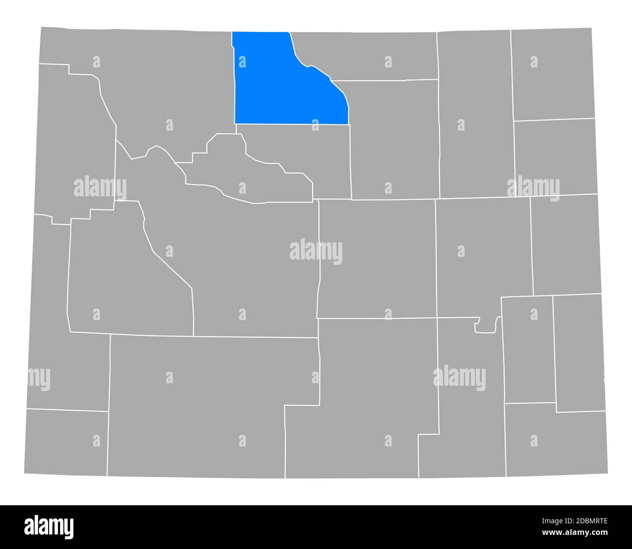 Map of Big Horn in Wyoming Stock Photo Alamy