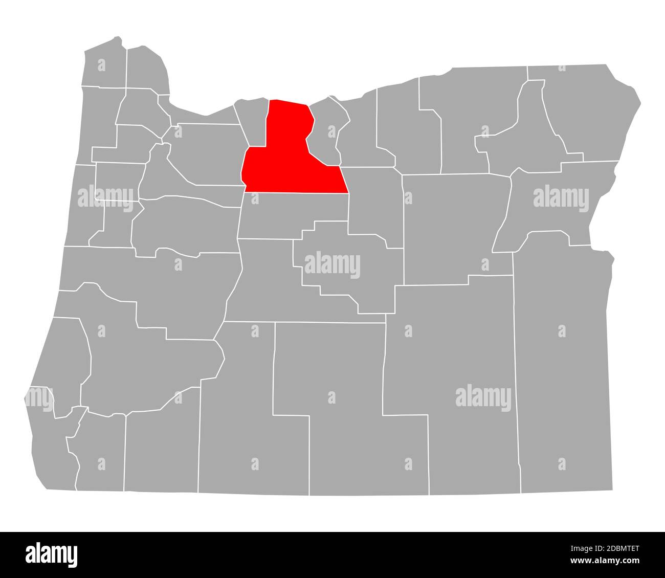 Map of Wasco in Oregon Stock Photo Alamy