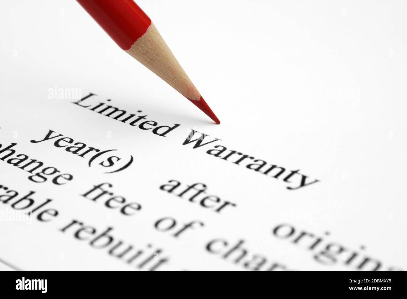 Limited warranty Stock Photo Alamy