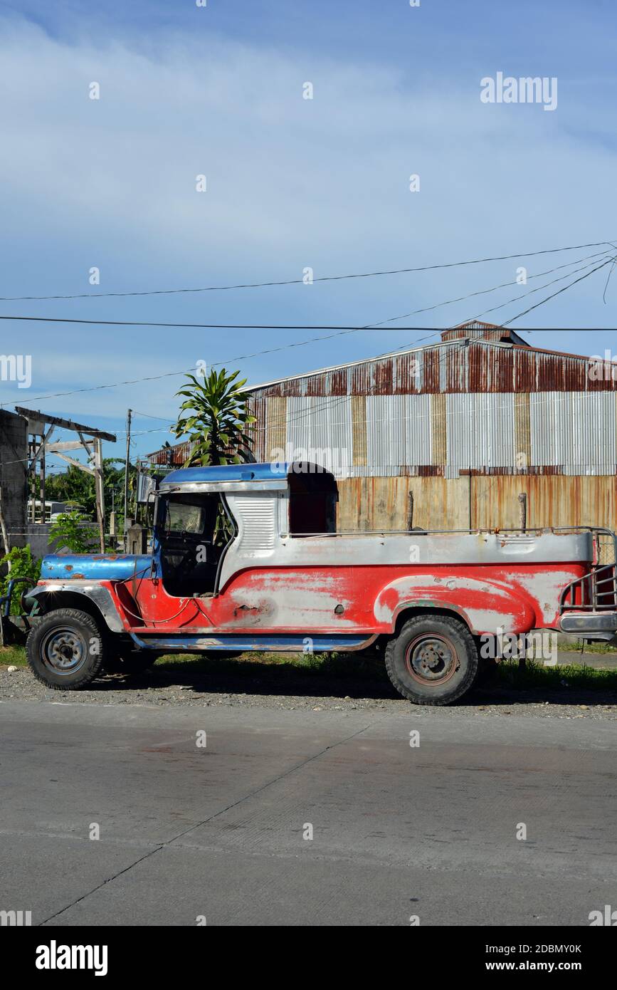 plain and undecorated jeepney in the Philippines Stock Photo - Alamy