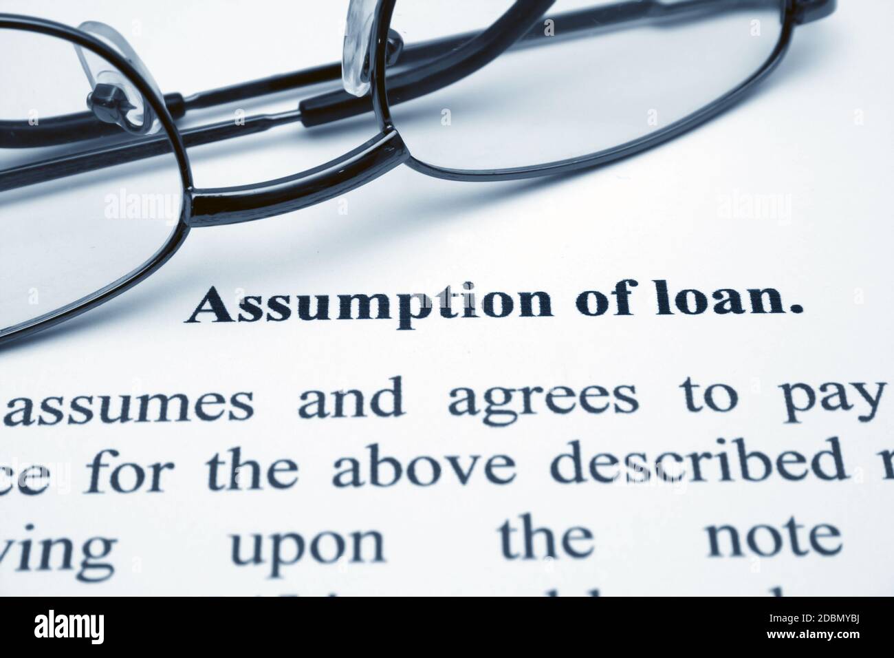 Assumption of loan Stock Photo Alamy