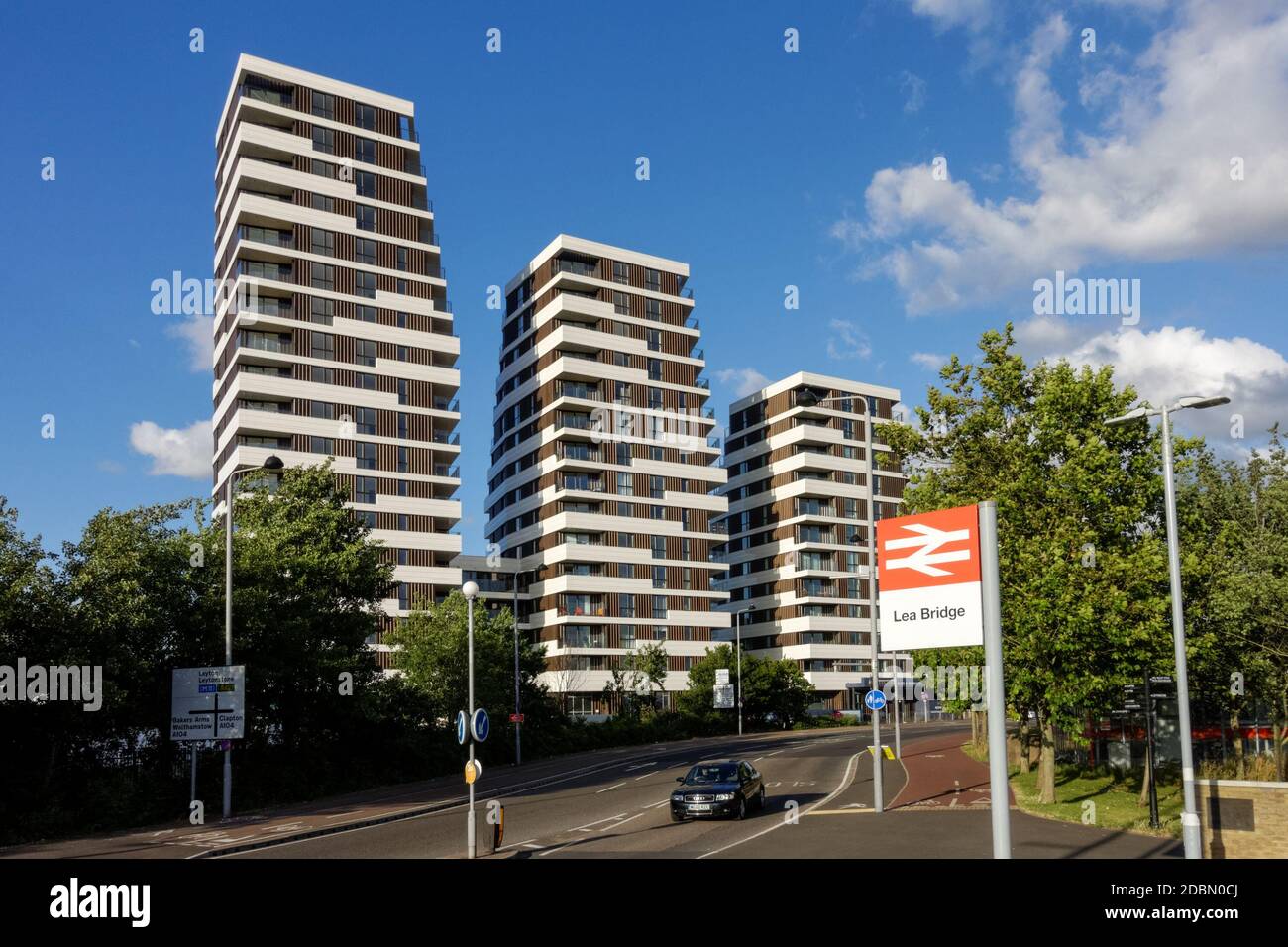 New modern apartment buildings in Leyton, London England United Kingdom