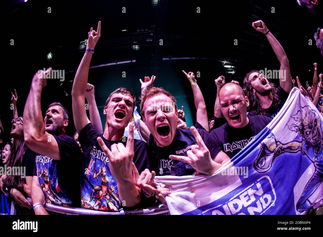 Copenhagen, Denmark. 21st, June 2016. Iron Maiden fans seen at a live concert at Boxen in Herning. (Photo credit: Gonzales Photo - Lasse Lagoni). Stock Photo