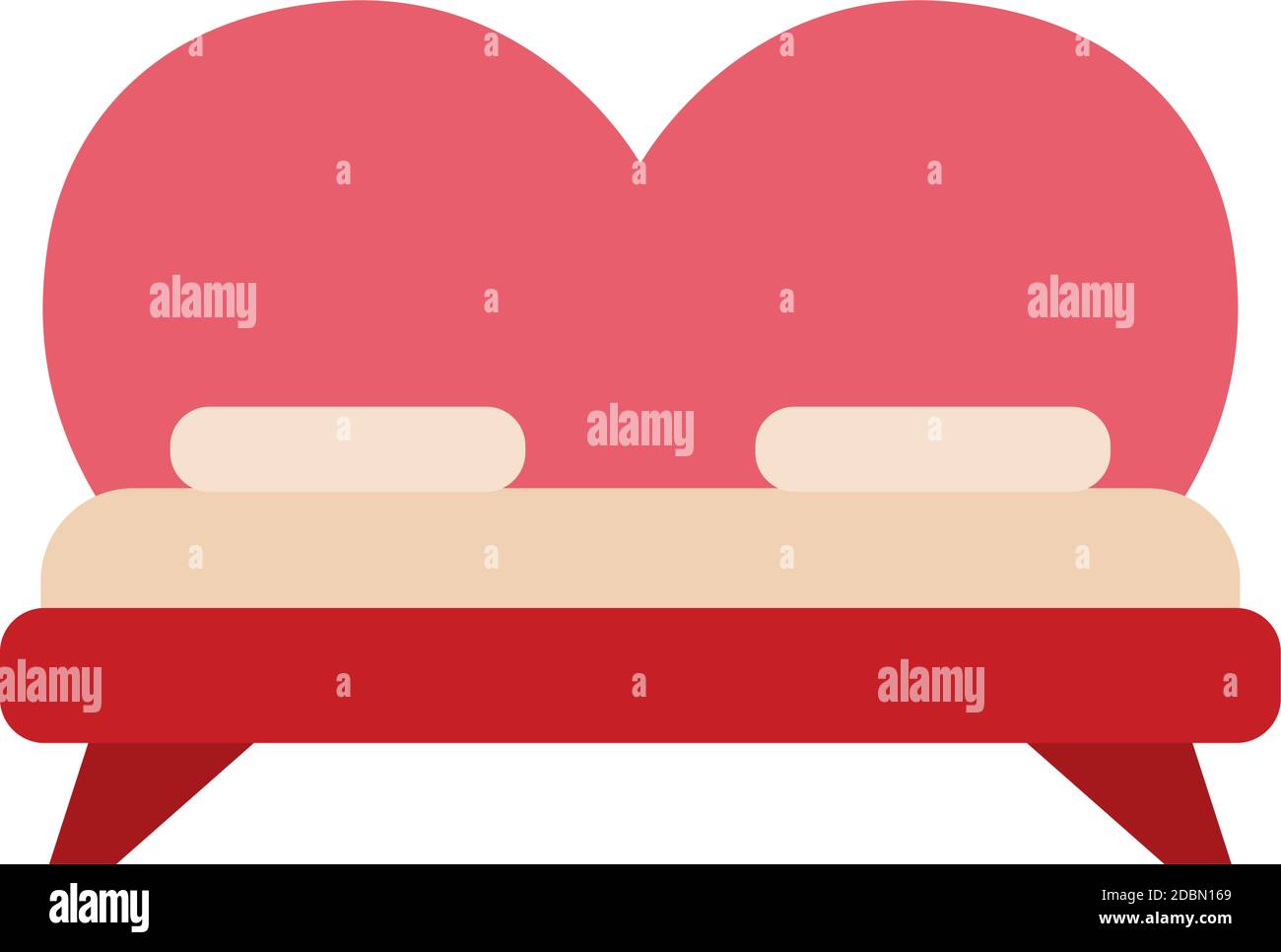 Isolated romantic heart red love icon- Vector Stock Vector Image & Art ...