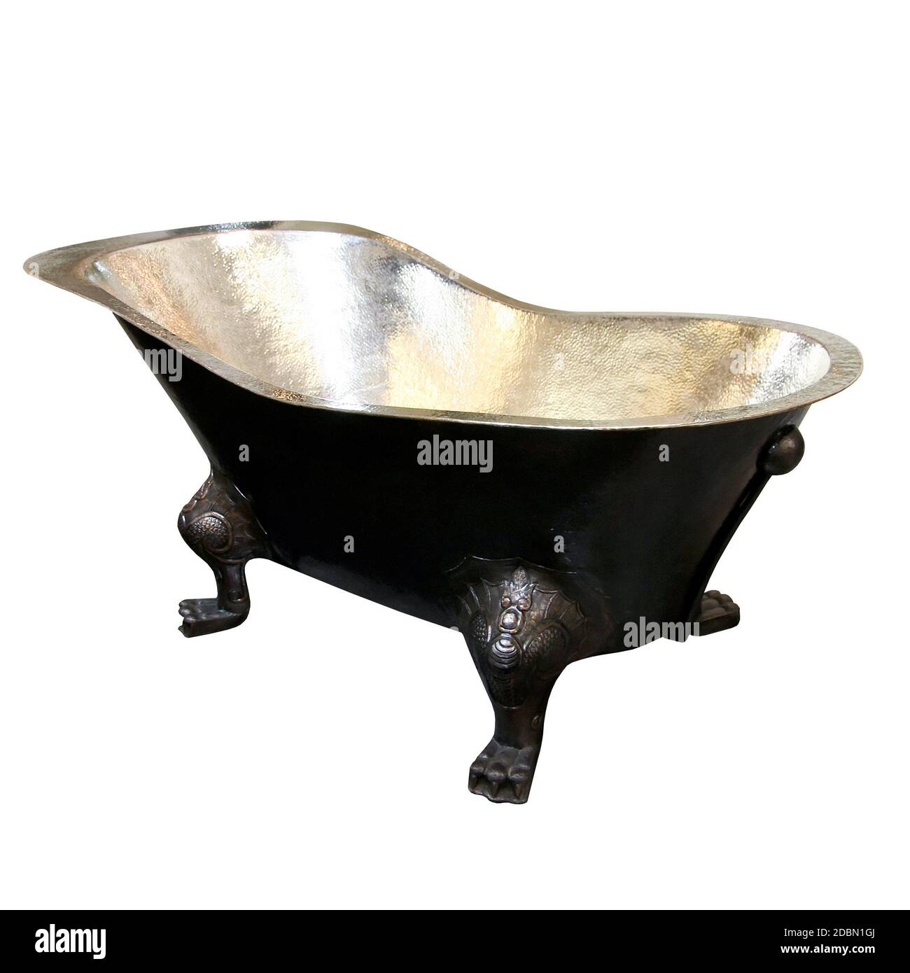 Old metal bathtub isolated included clipping path Stock Photo Alamy