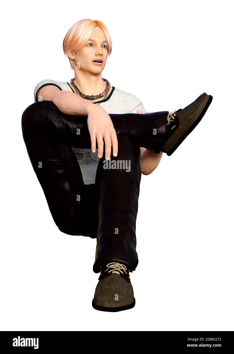 Boy Rendering 3D rendering of a teenager boy isolated on white background Stock Photo ...