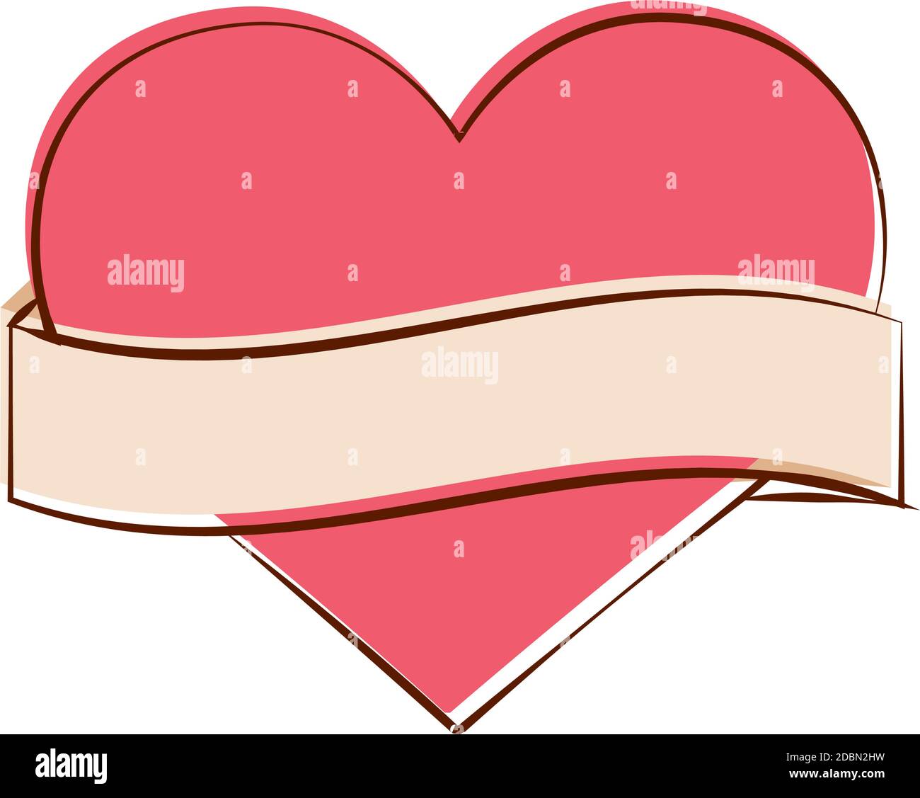 Isolated romantic heart pink love icon- Vector Stock Vector Image & Art ...