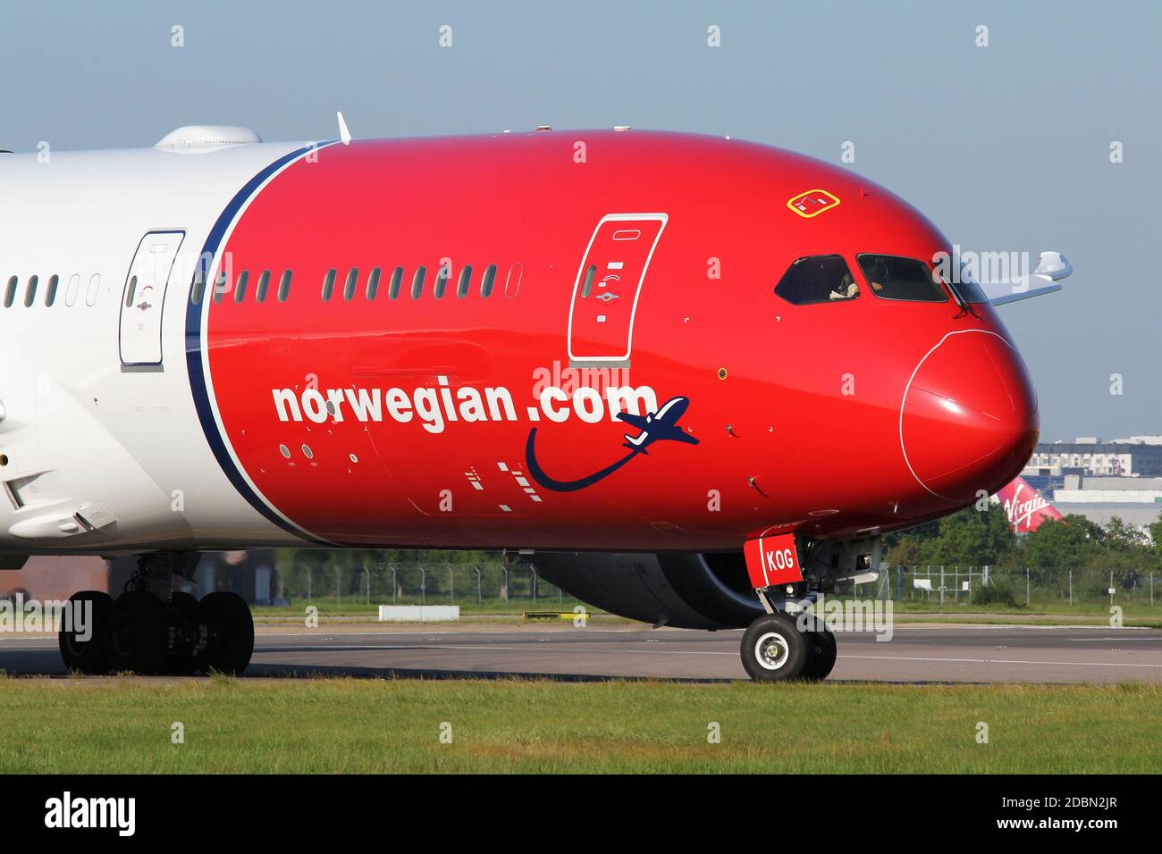 Norwegian Boeing 787 Dreamliner at London Gatwick airport. Norwegian announced on 14 January 2021 that it would end longhaul flying and retire the 787 Stock Photo
