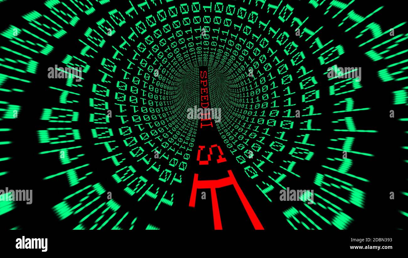 Hi speed data tunnel Stock Photo