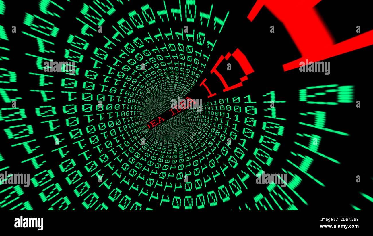 Idea data tunnel Stock Photo