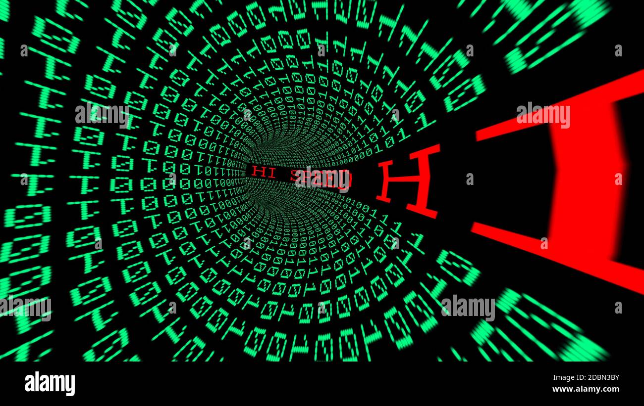 Hi speed data tunnel Stock Photo