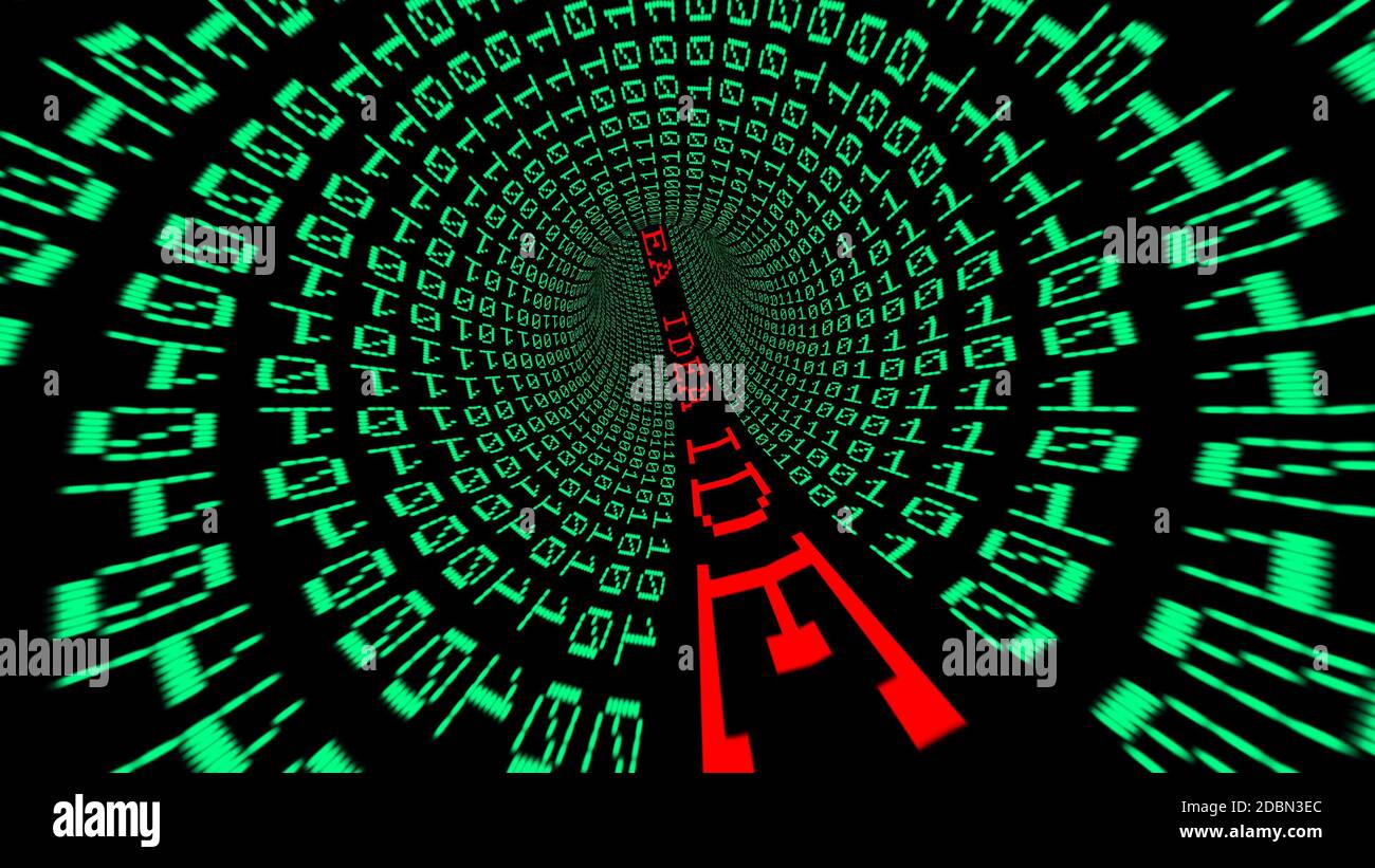 Idea data tunnel Stock Photo