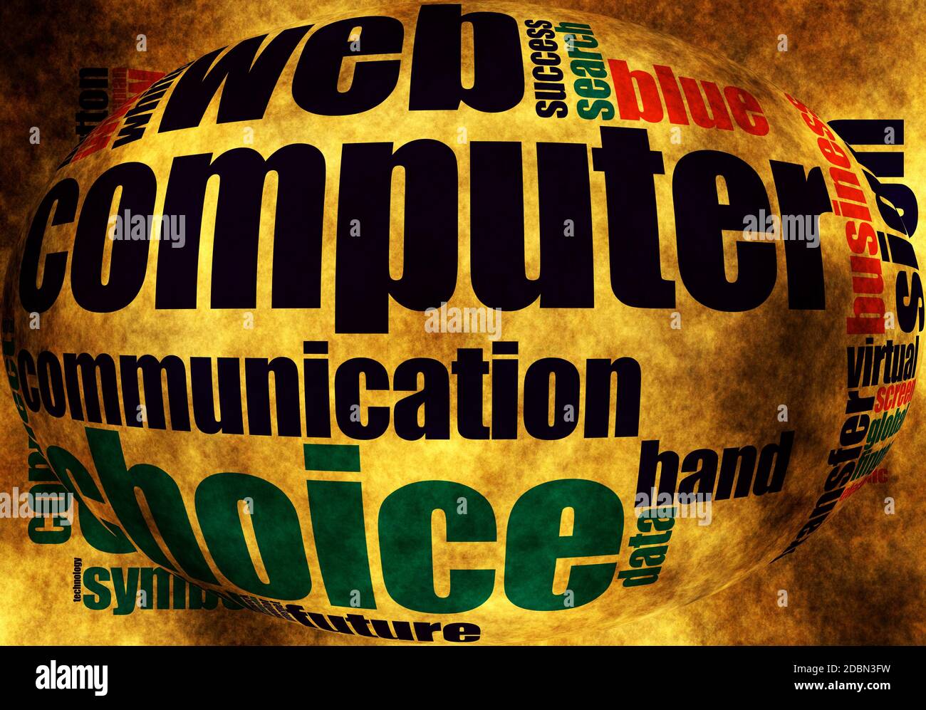 Internet word cloud Stock Photo