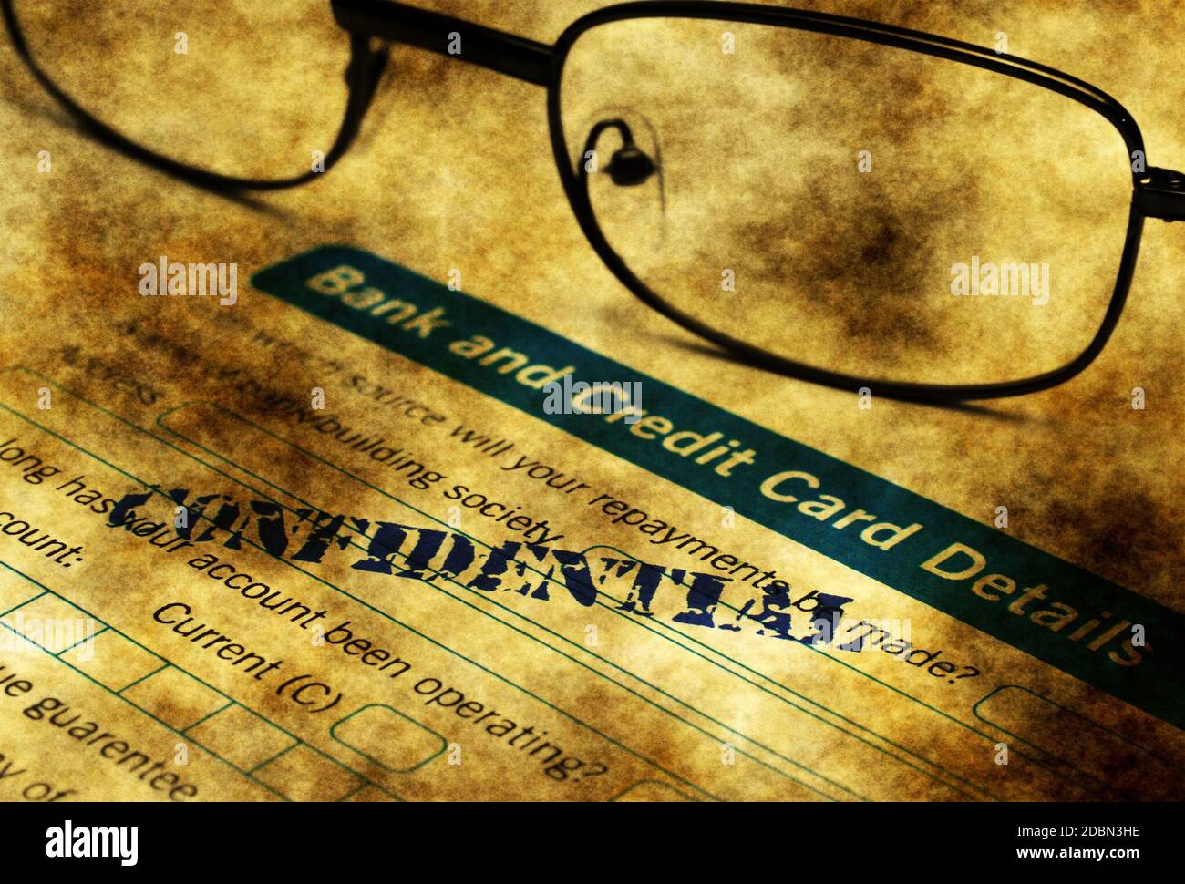 Bank And Credit Card Application Grunge Concept Stock Photo Alamy