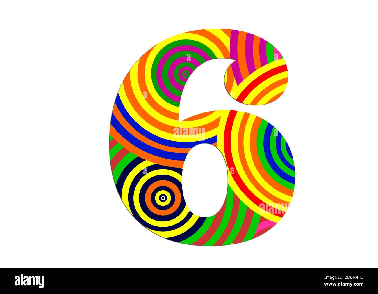 Beautifful numbers made of fun colorful circle pattern for decoration ...