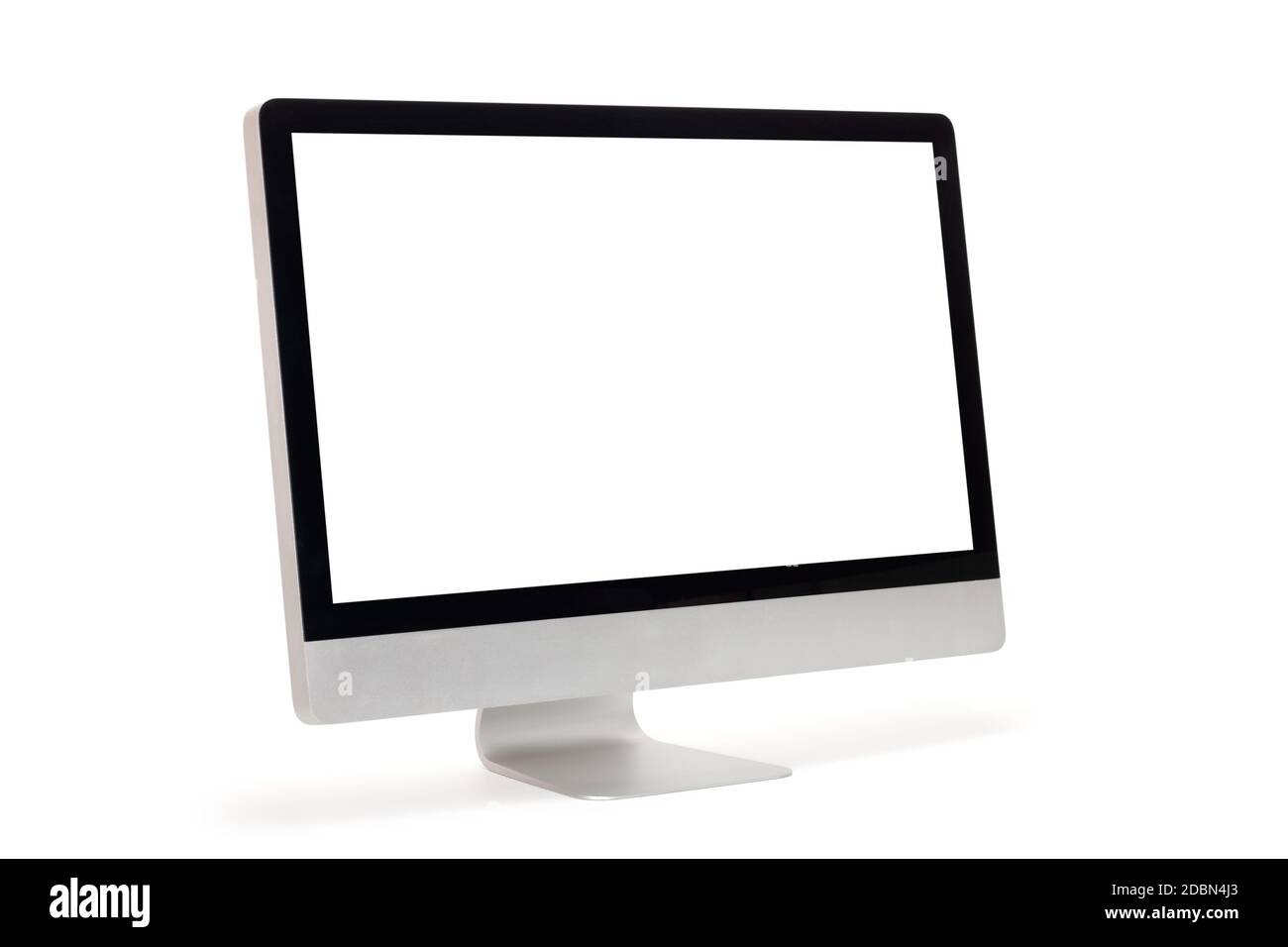 Computer monitor isolated on white background with clipping path and soft shadow Stock Photo