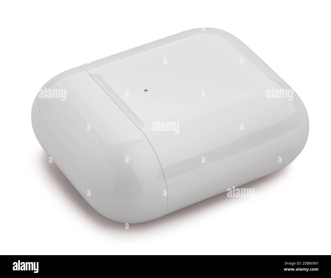 air pods charging case path isolated on white Stock Photo