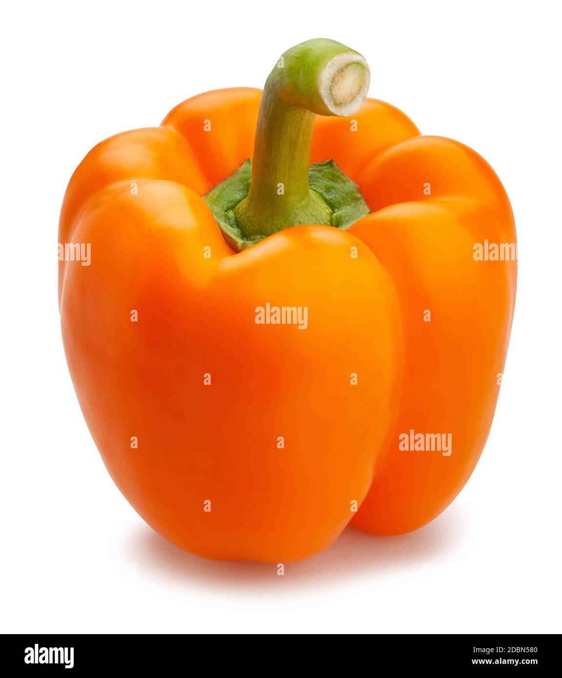 orange bell pepper path isolated on white Stock Photo Alamy