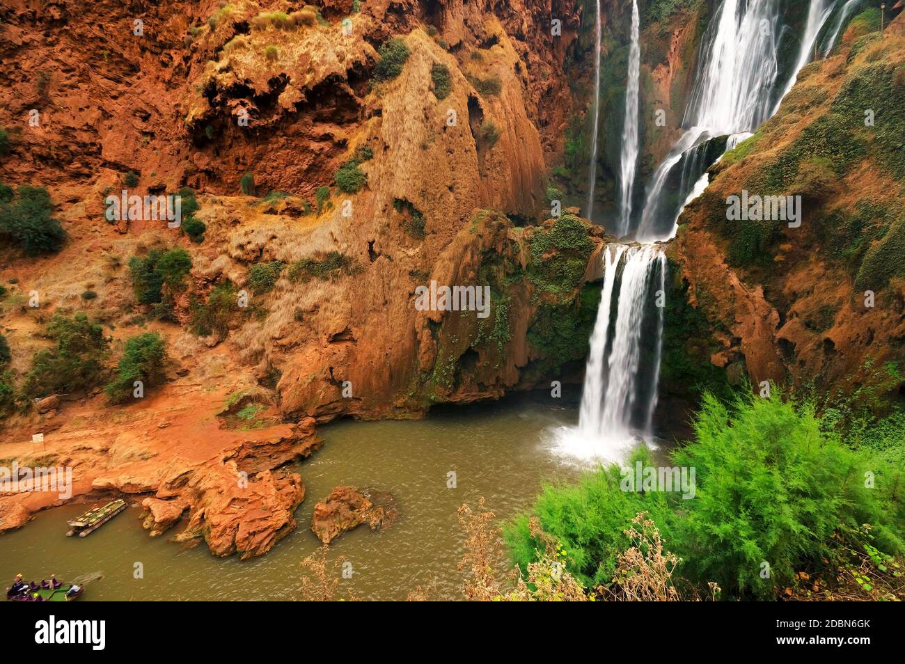 Ouzoud Waterfalls Located In The Grand Atlas Village Of Tanaghmeilt, In ...