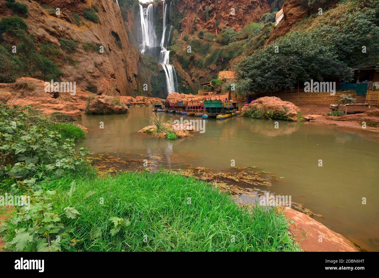 Ouzoud Waterfalls Located In The Grand Atlas Village Of Tanaghmeilt, In ...