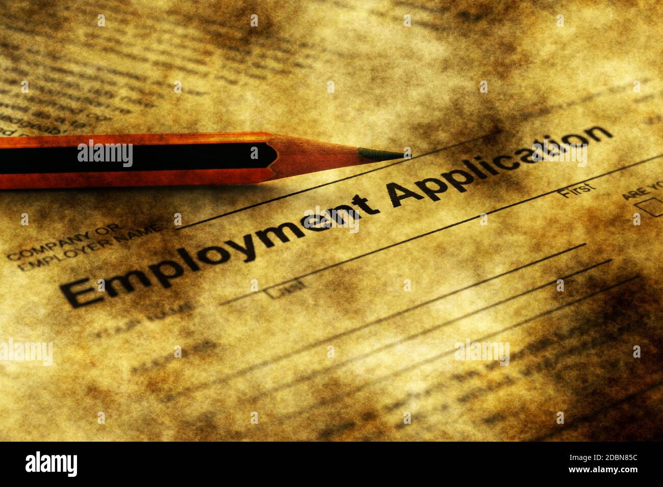Employment application grunge concept Stock Photo - Alamy