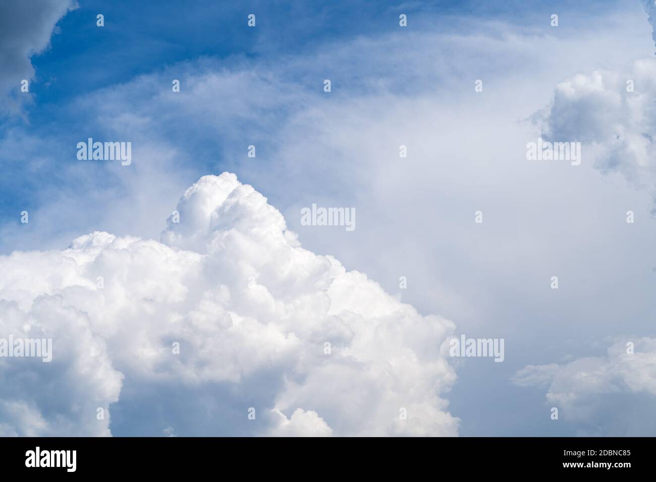 Blue sky with Cumulus clouds Stock Photo - Alamy