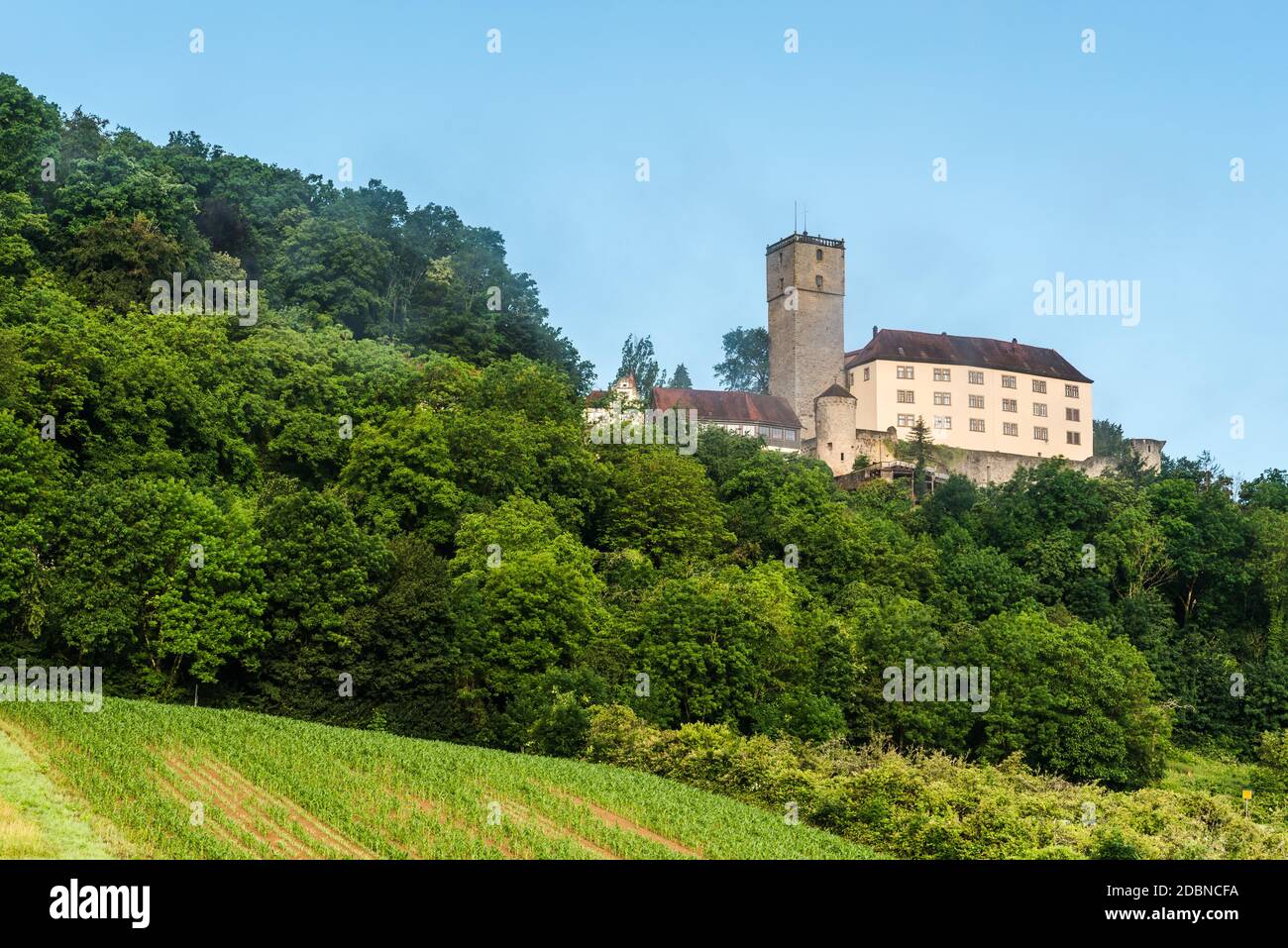 Castle on a Hill Stock Photo