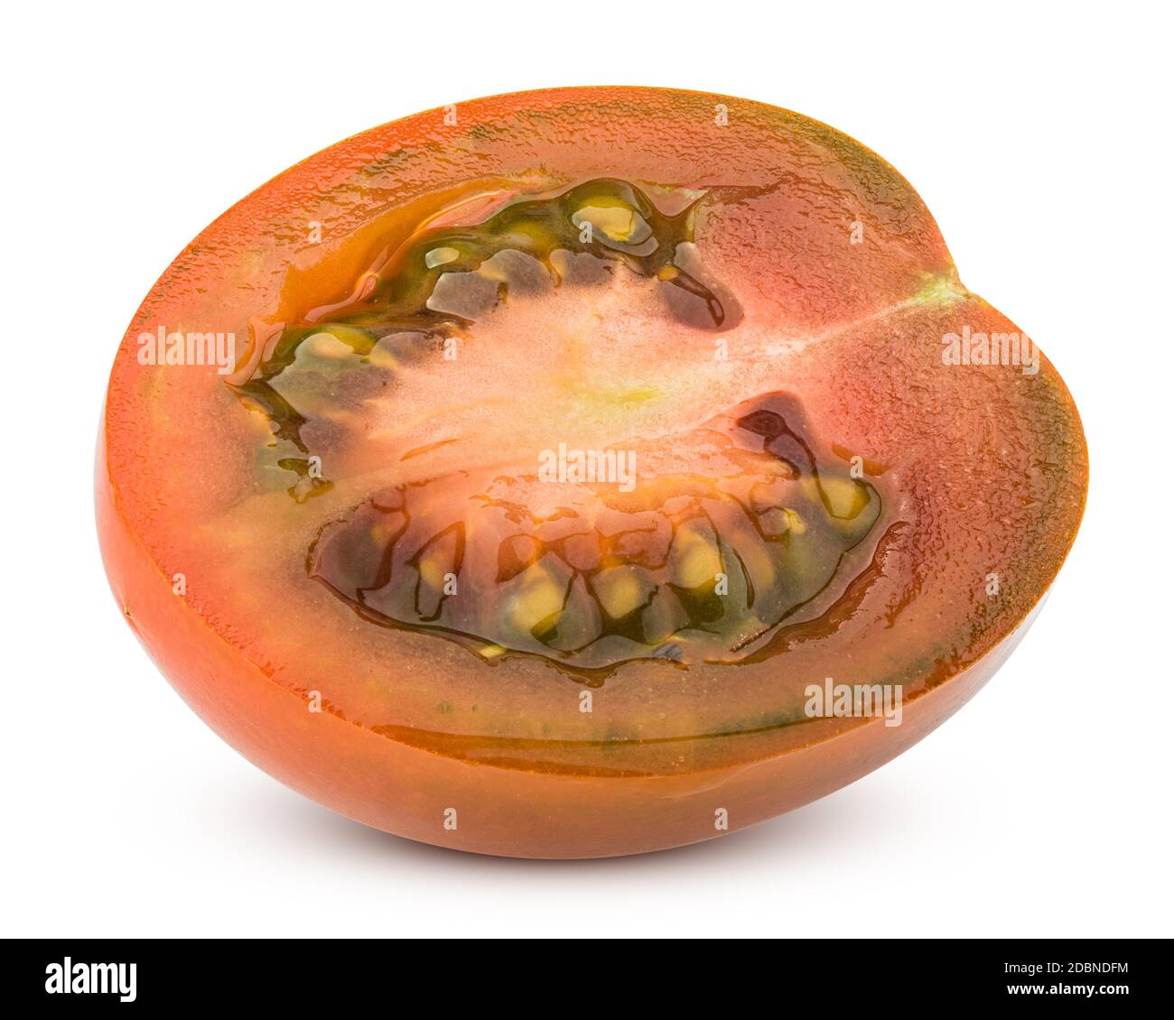 kumato black tomato, cherry, isolated on white background, clipping path, full depth of field Stock Photo