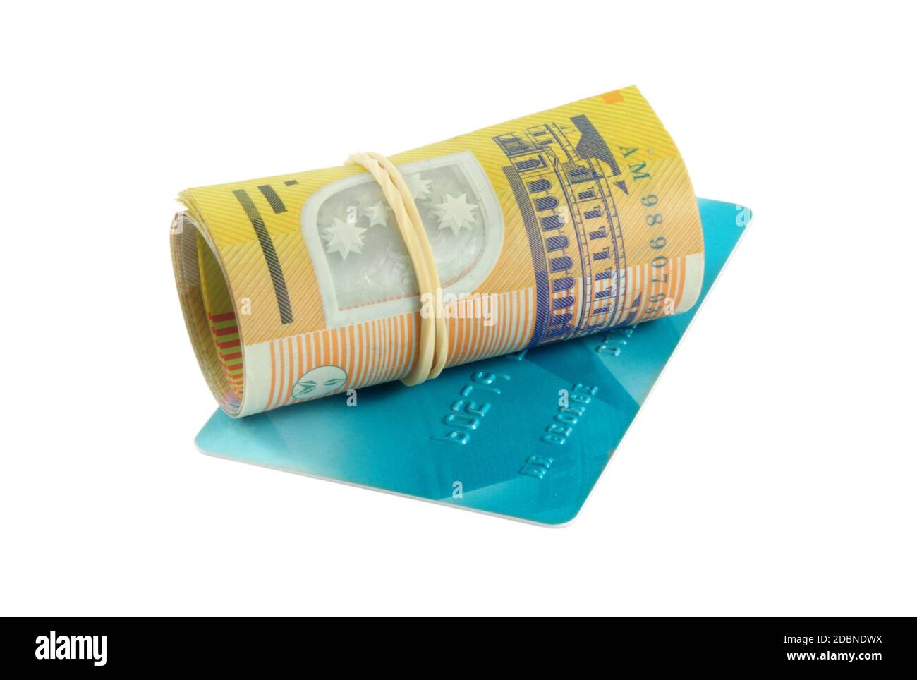 australian money and credit card isolated on white Stock Photo - Alamy
