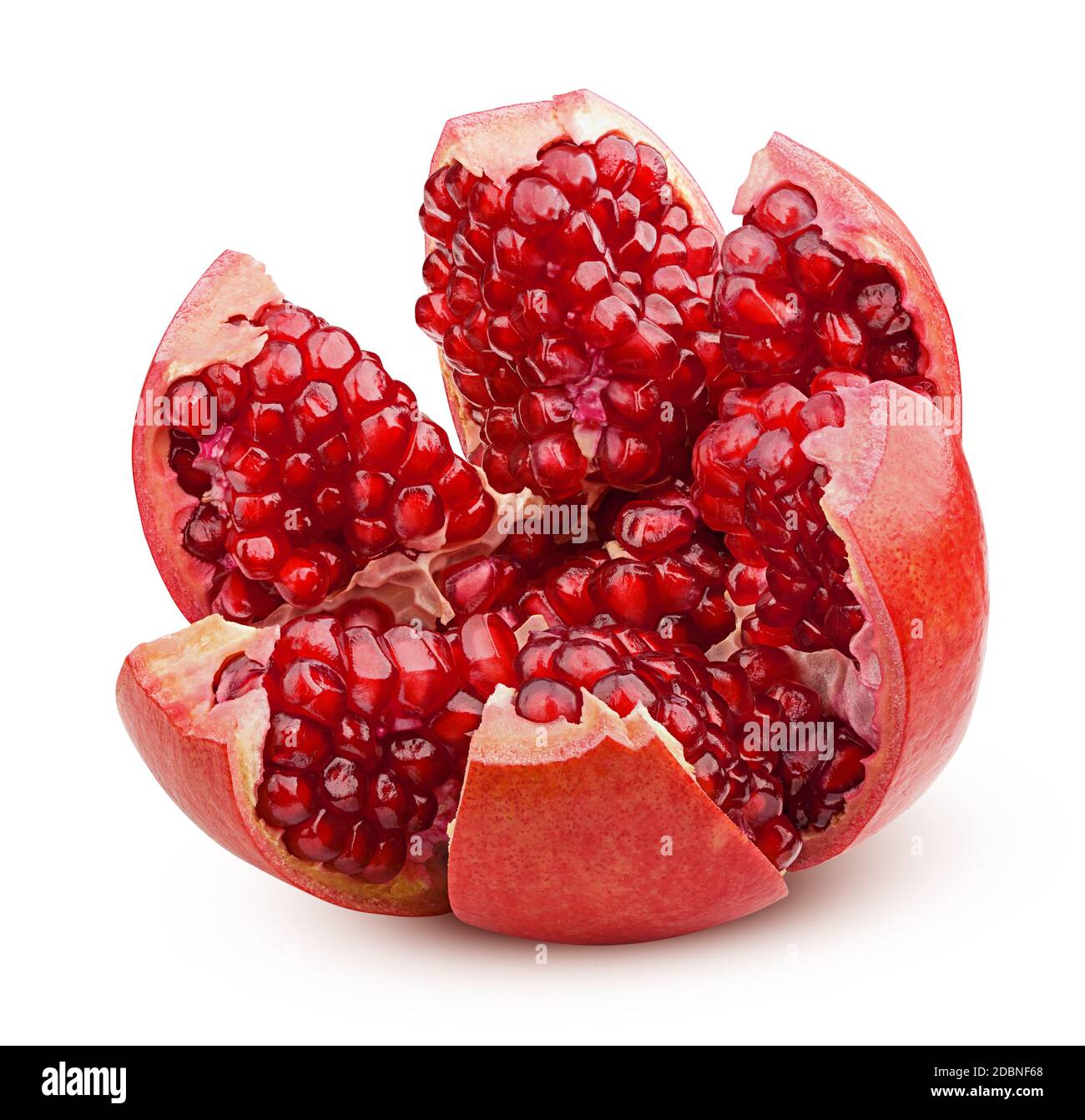 pomegranate isolated on white background, full depth of field, clipping path Stock Photo