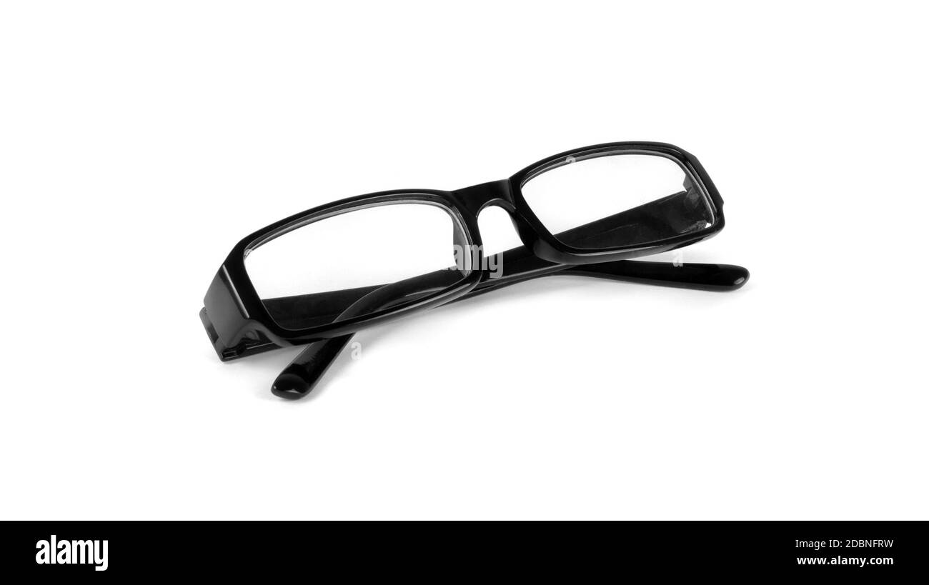 eye glasses closeup over white Stock Photo Alamy