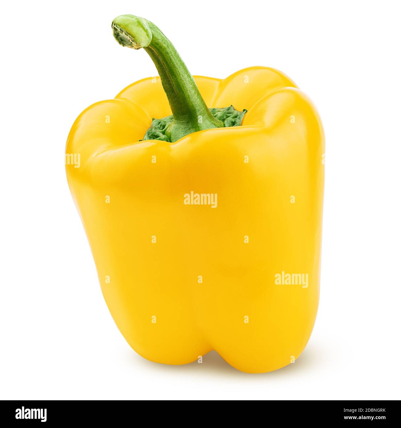 sweet yellow pepper, paprika, isolated on white background, clipping