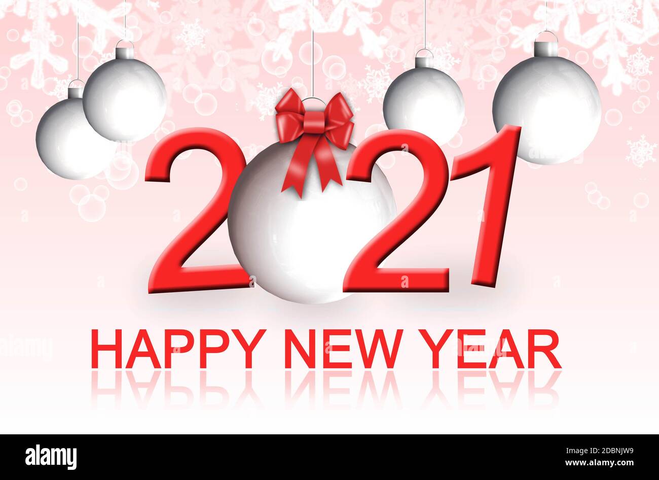 Happy New Year 2021 greeting card Stock Photo Alamy