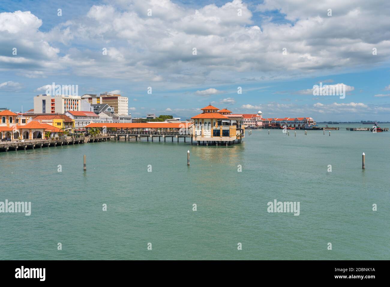 The island of Penang with the capital city George Town in the north of Malaysia Stock Photo