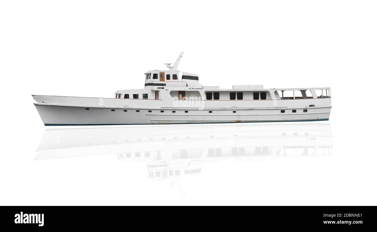 ship isolated over white background Stock Photo - Alamy