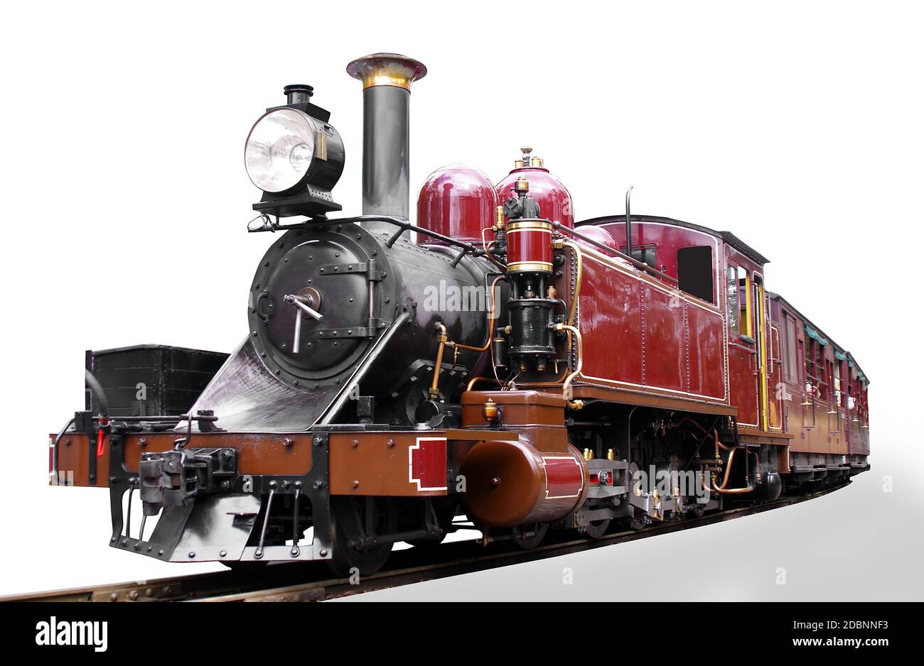 old vintage train isolated on white Stock Photo - Alamy