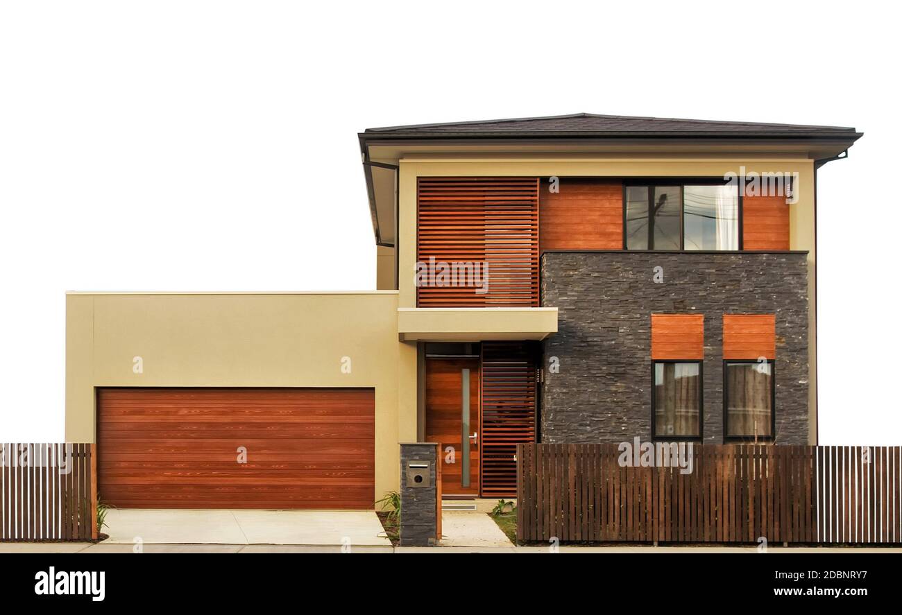 residential house isolated on white Stock Photo - Alamy