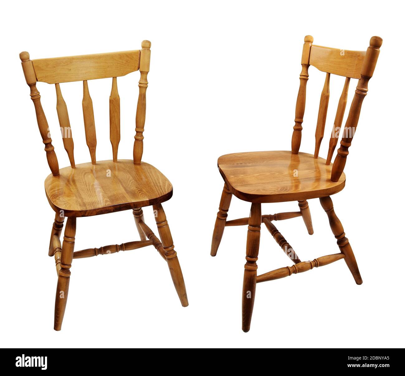 wooden chairs isolated on white Stock Photo - Alamy