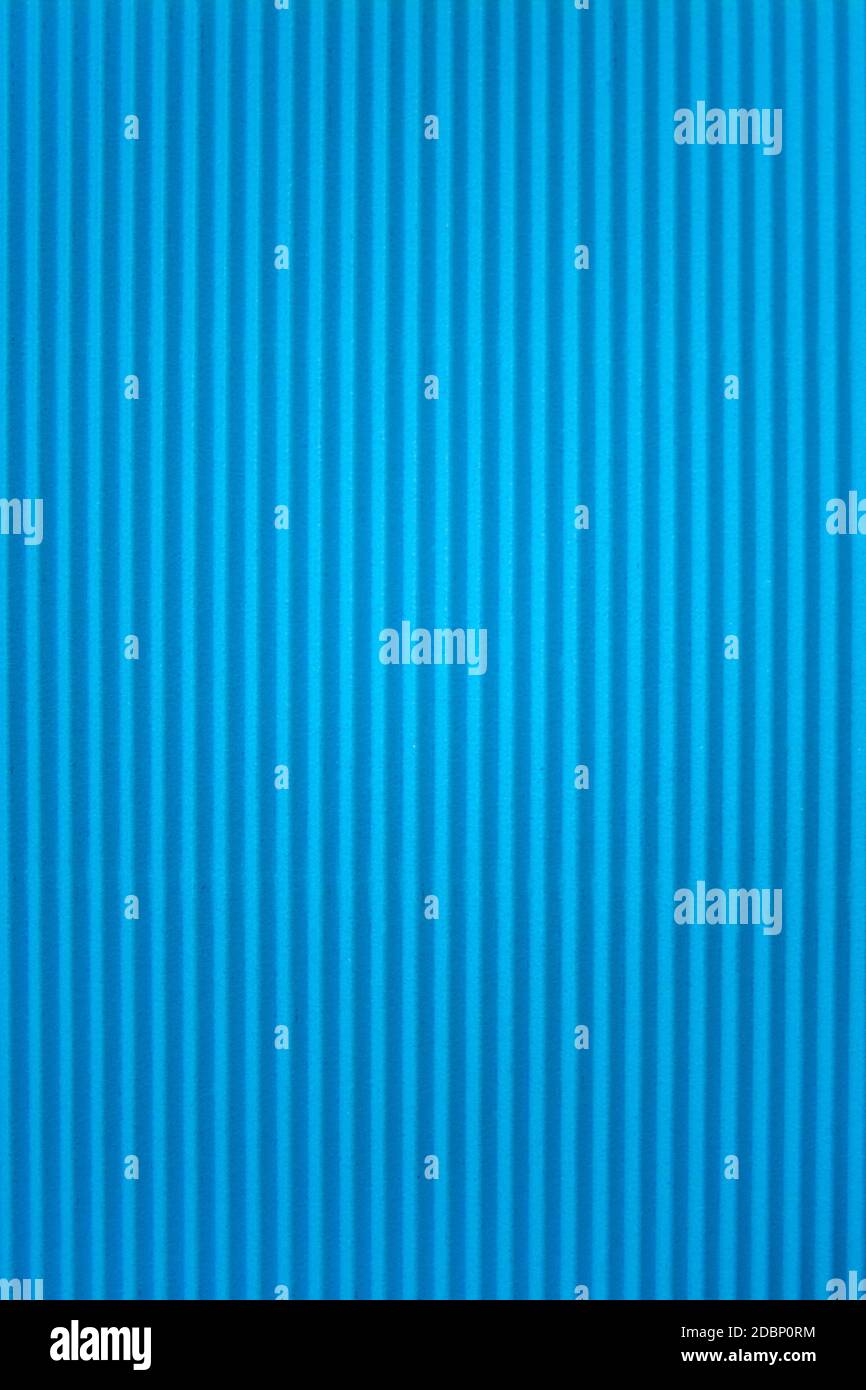 Blue corrugated paper texture. Abstract blue background Stock Photo