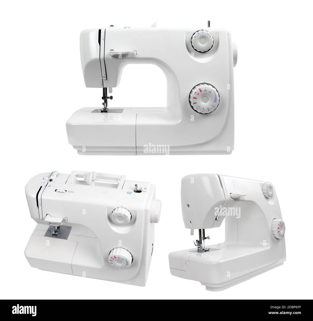 sewing machines isolated on white Stock Photo - Alamy