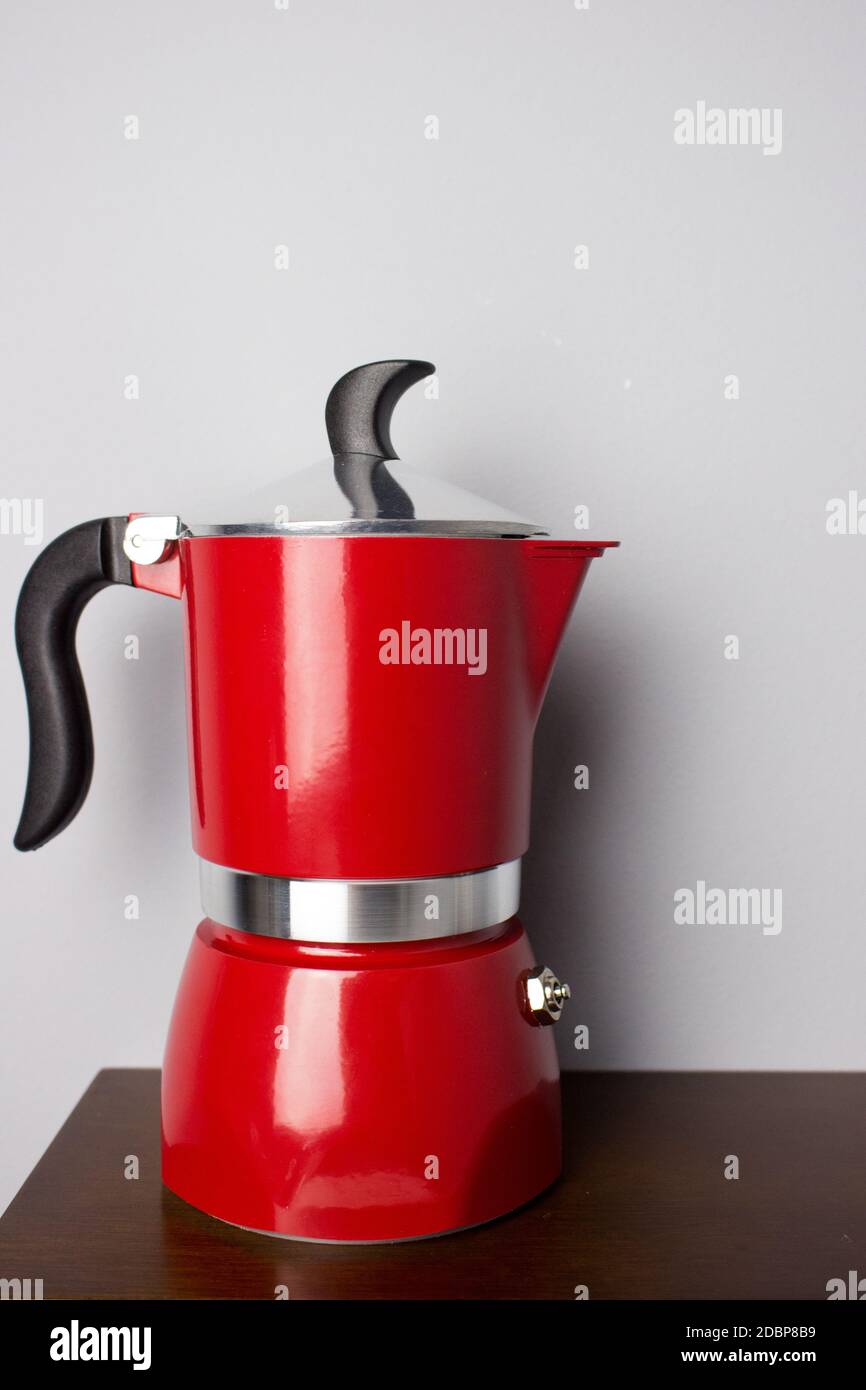 Italian style stove top coffee maker Moka pot Stock Photo - Alamy