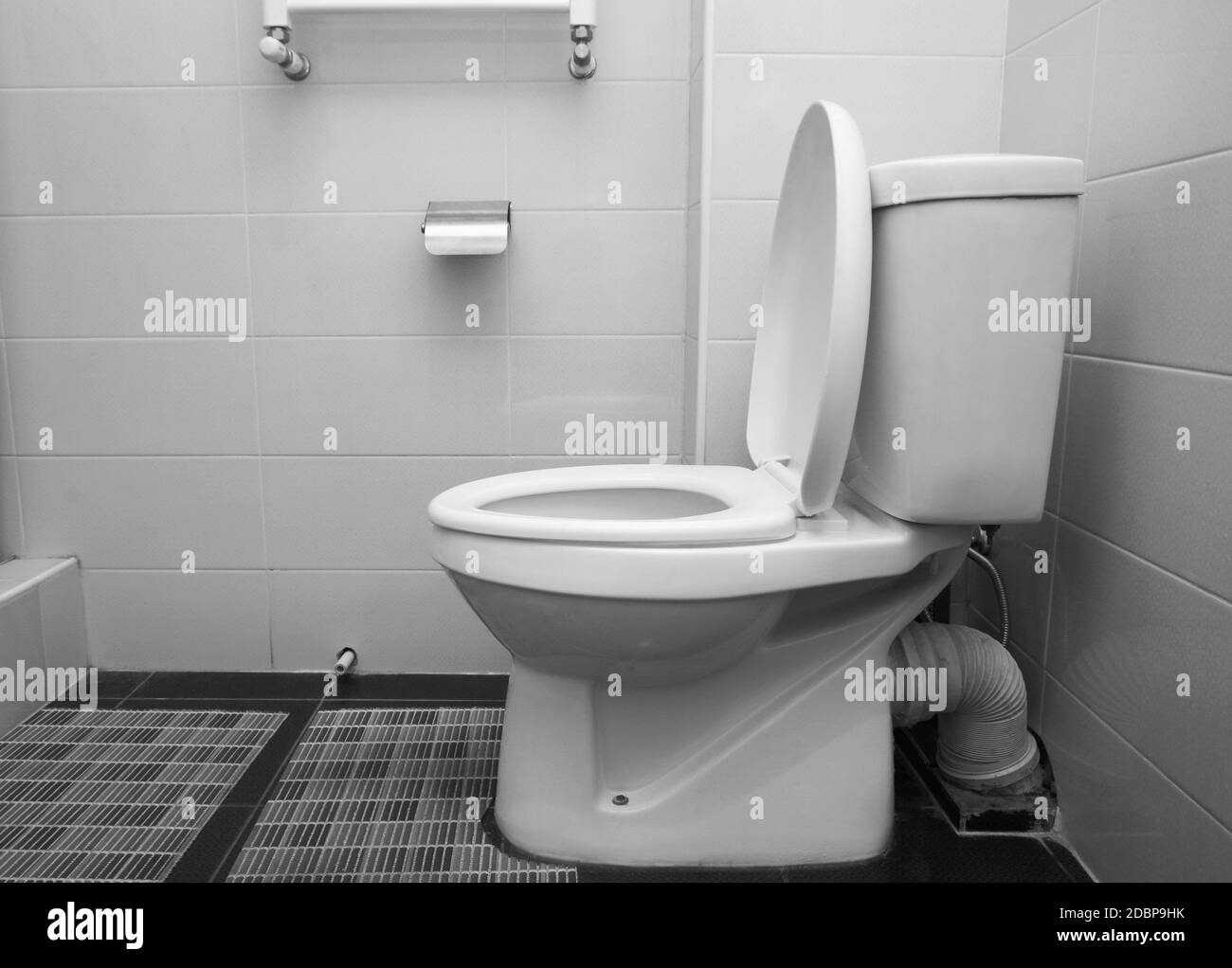 home restroom closeup with toilet Stock Photo Alamy