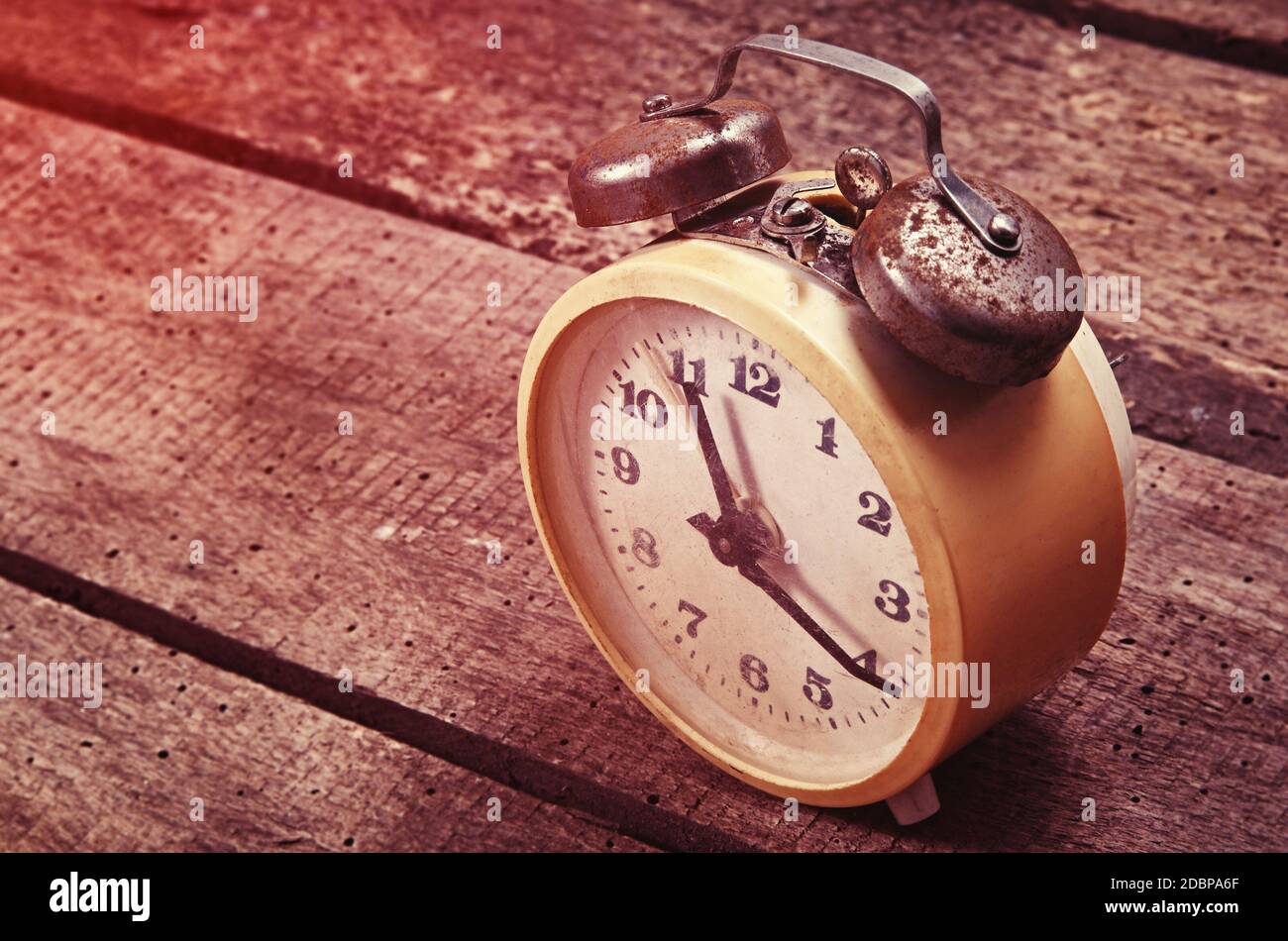 old alarm clock closeup Stock Photo - Alamy