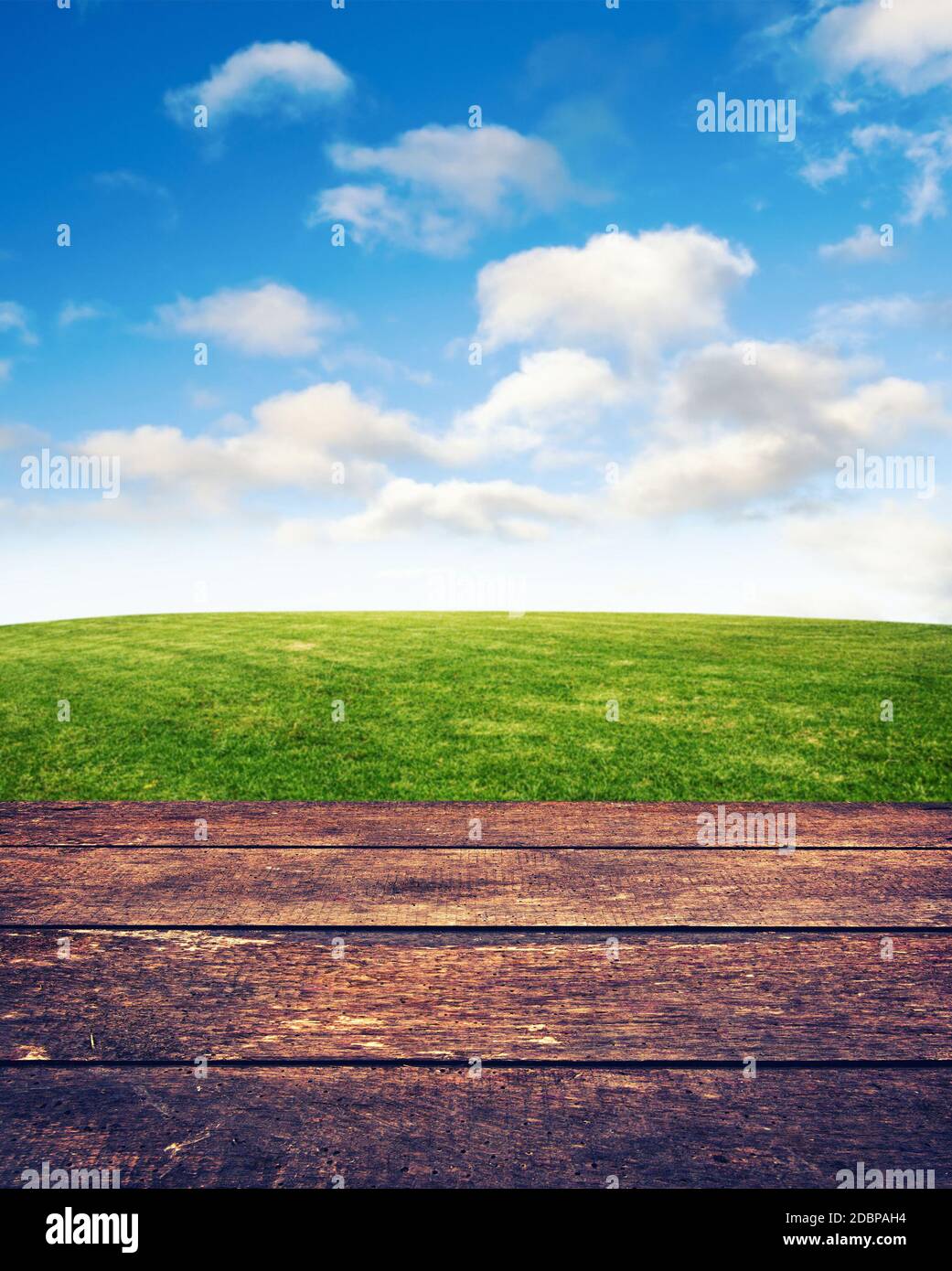 wood table surface and nature Stock Photo - Alamy