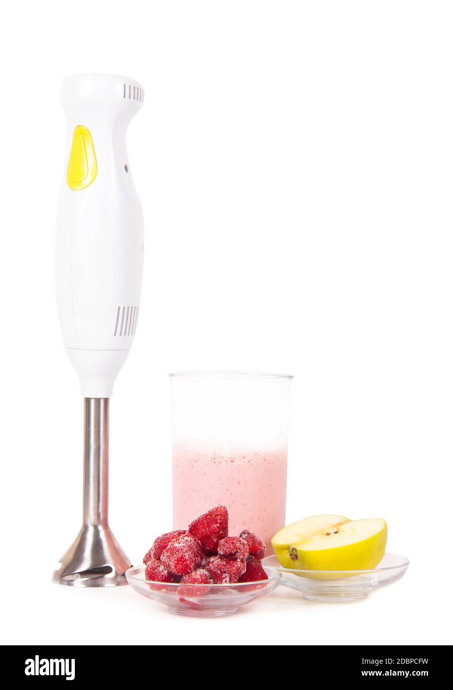 blender with the frozen fruits Stock Photo Alamy